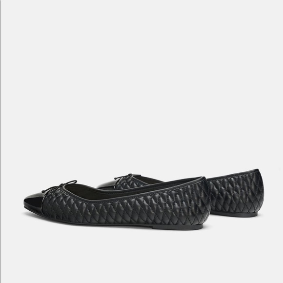 ZARA black quilted flats size 6 1/2 NWT - Picture 5 of 5